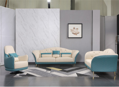 Sofagarnitur 3+2+1 Sitzer Sofa Sitz Couch Moderne Polster Garnitur Couchen